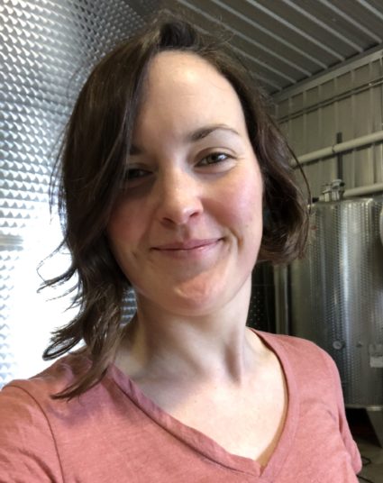 Lauren in the cidery at Hye Cider Company