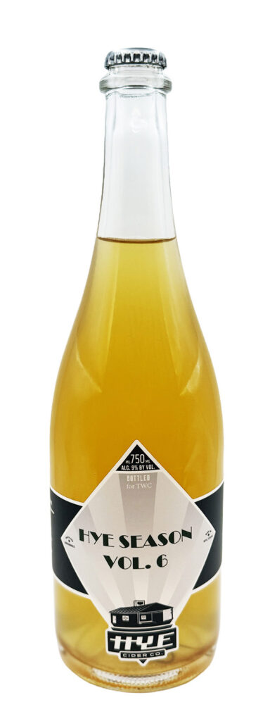 750ml bottle of Hye Cider's Gin Botanicals cyser