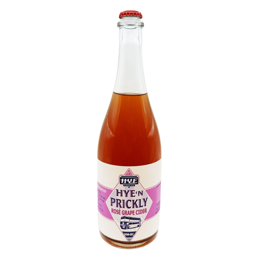 750ml bottle of Hye Cider's Hye 'N Prickly cider