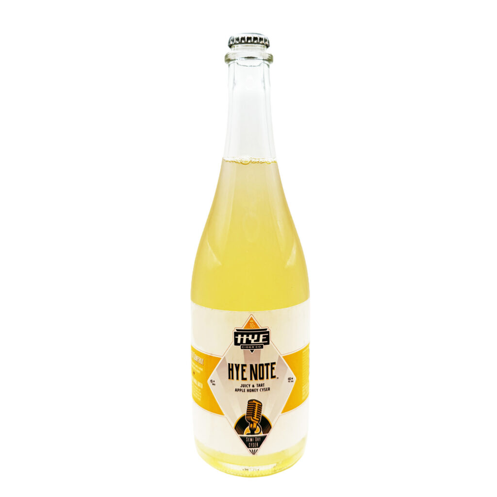 750ml bottle of Hye Cider's Hye Note cyser